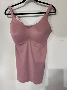 RHONDA SHEAR Seamless Shaping Slip Camisole - Dusty Pink Size 1x